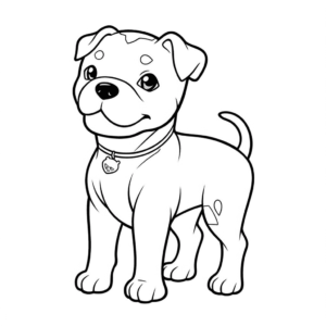 Dibujo de perro staffordshire bull terrier para colorear