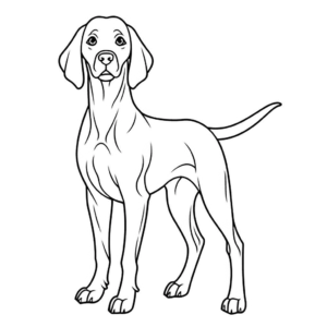 Dibujo de perro weimaraner para colorear