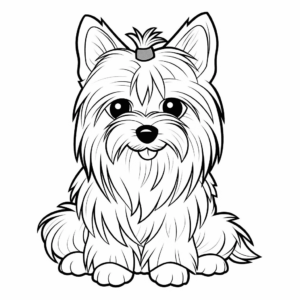 Dibujo de perro yorkshire terrier para colorear