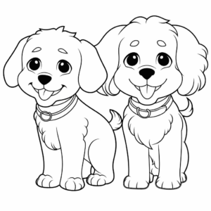 Dibujo de perros para colorear