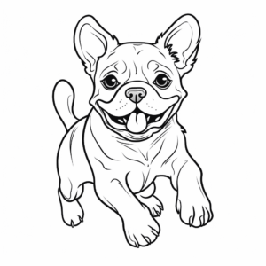 Dibujo de running bulldog francés para colorear