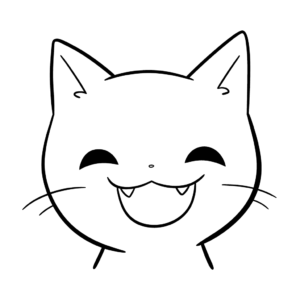 Dibujo de sonrisa de gato para colorear