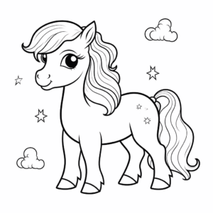 Dibujo de un caballo increíble para colorear