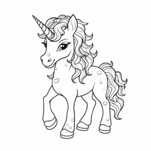 Dibujo de unicornio apasionado para colorear