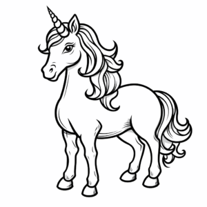 Dibujo de unicornio gratis para colorear