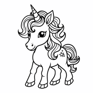 Dibujo de unicornio para colorear para colorear