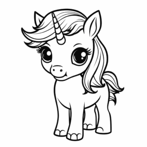 Dibujo de unicornio poopsie para colorear