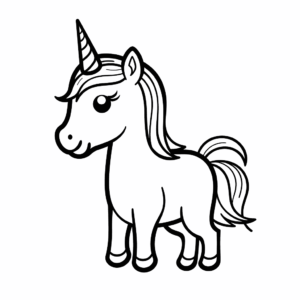 Dibujo de unicornio relajado para colorear