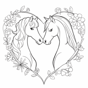 Dibujo de valentín a caballo para colorear