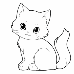 Dibujo de zoológico de gatos para colorear