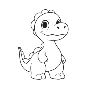 Dibujo de bonito dinosaurio para colorear