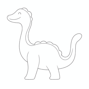 Dibujo de brontosaurio para colorear