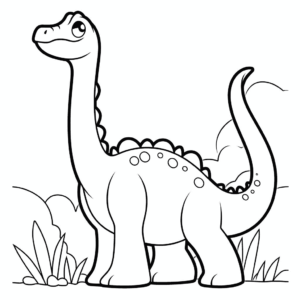 Dibujo de dinosaurio brachiosaurus para colorear