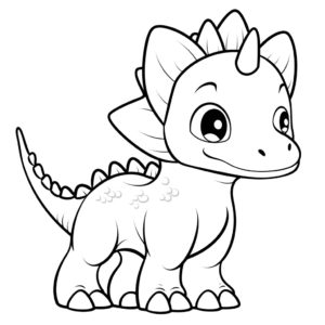 Dibujo de dinosaurio híbrido para colorear