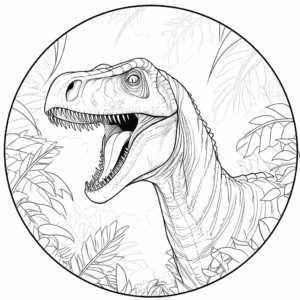 Dibujo de dinosaurio indominus rex para colorear