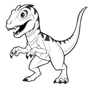 Dibujo de dinosaurio indoraptor para colorear