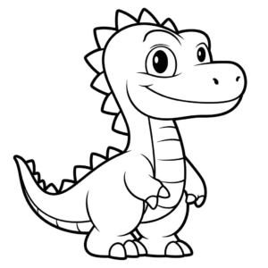 Dibujo de dinosaurio libre para colorear