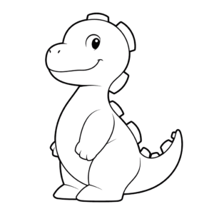 Dibujo de dinosaurio preescolar para colorear