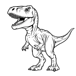 Dibujo de dinosaurio t-rex para colorear