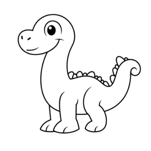 Dibujo de esbozo de dinosaurio para colorear