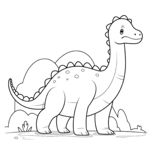 Dibujo de gran dinosaurio para colorear