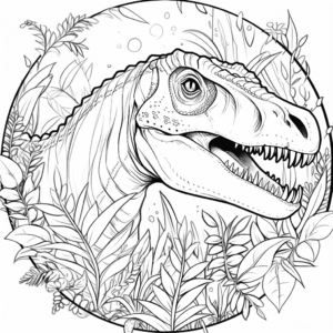 Dibujo de jurassic world dinosaurio para colorear