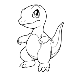 Dibujo de pokemon dinosaurio para colorear