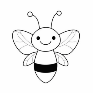 Dibujo de abeja para colorear