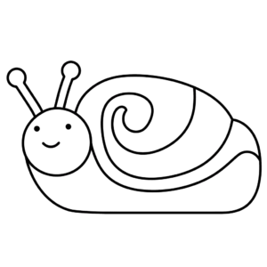 Dibujo de caracol para colorear