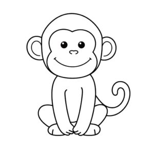 Dibujo de chimpancé para colorear