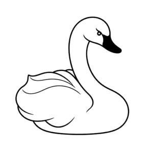 Dibujo de cisne para colorear