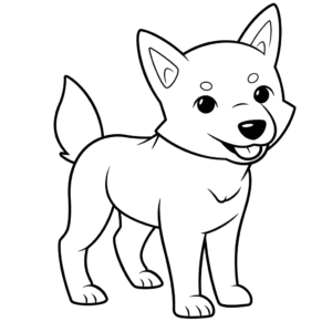 Dibujo de dingo para colorear