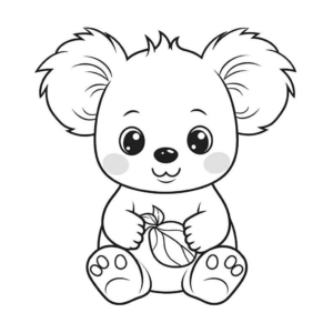 Dibujo de lindo koala para colorear