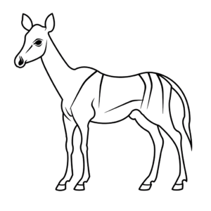 Dibujo de okapi para colorear