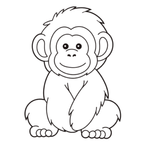 Dibujo de orangután para colorear