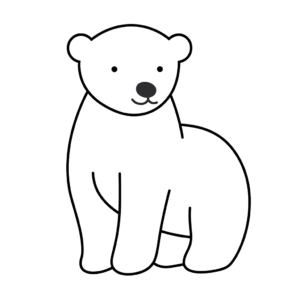 Dibujo de oso polar para colorear