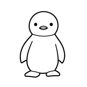 Dibujo de pingüino para colorear