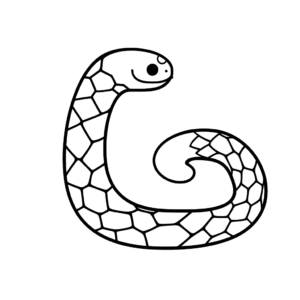 Dibujo de serpiente para colorear