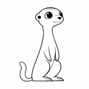 Dibujo de suricata para colorear