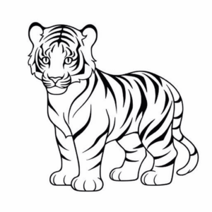 Dibujo de tigre para colorear