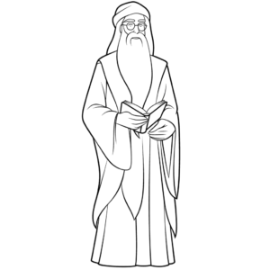 Dibujo de albus dumbledore para colorear