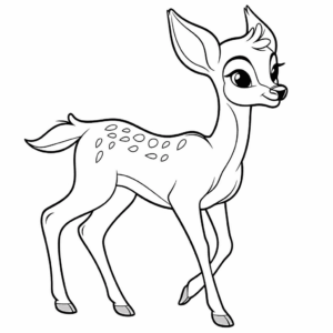 Dibujo de bambi para colorear