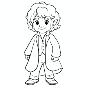 Dibujo de bilbo bolsón para colorear