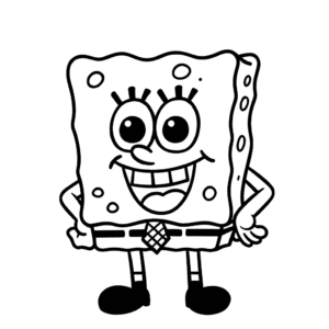 Dibujo de bob esponja pantalones cuadrados para colorear