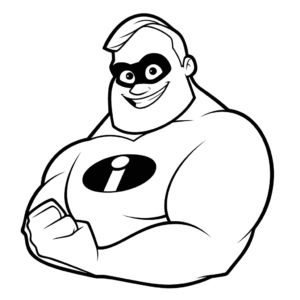 Dibujo de bob parr los increíbles para colorear