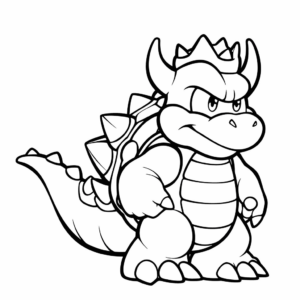 Dibujo de bowser para colorear