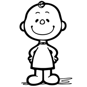 Dibujo de cacahuetes charlie brown para colorear