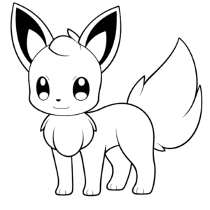 Dibujo de eevee para colorear