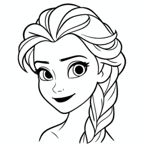 Dibujo de elsa congelada para colorear