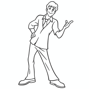 Dibujo de fred jones scooby-doo para colorear